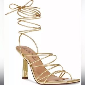 Gold Strappy Heels